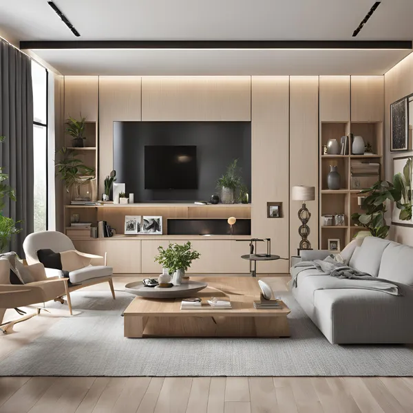 Multi-Functional Modern Living Room 01