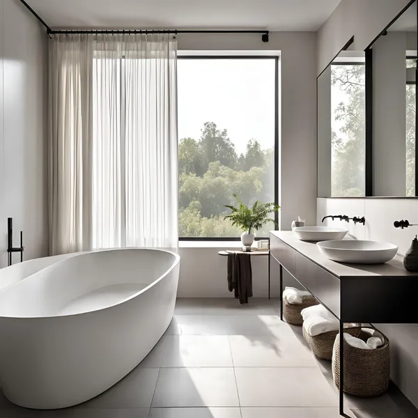 Window Treatments for Your Modern Bathroom 03