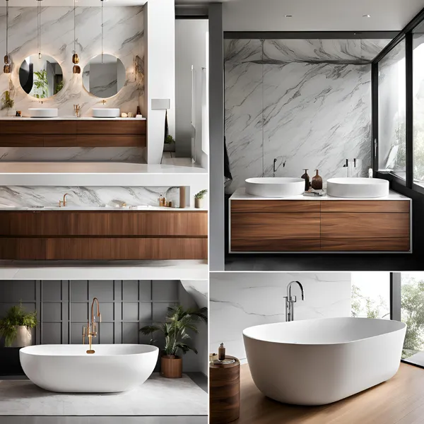 modern bathroom with freestanding tub 03