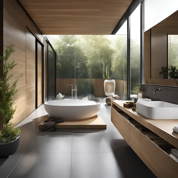 modern bathroom with soaking tub 04